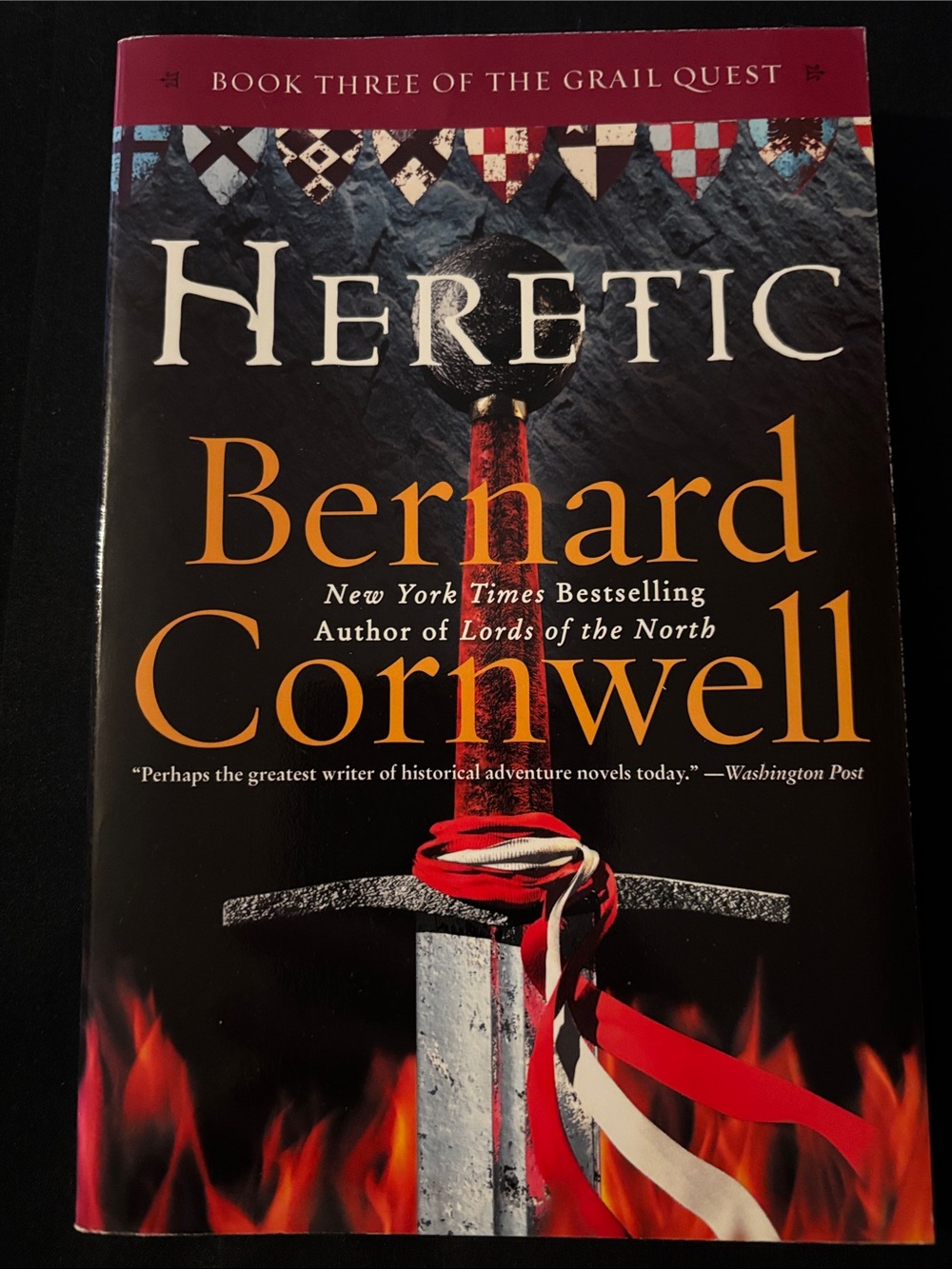 “Heretic” by Bernard Cornwell - Historical Fiction Paperback Book